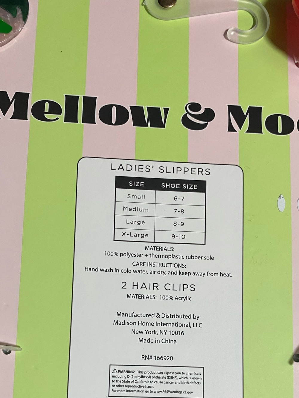Mellow & Mod Cherry Slipper and Hair Clip Set - Picture 2 of 3